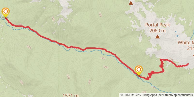 North Fork Sauk Trail stage 2 Map