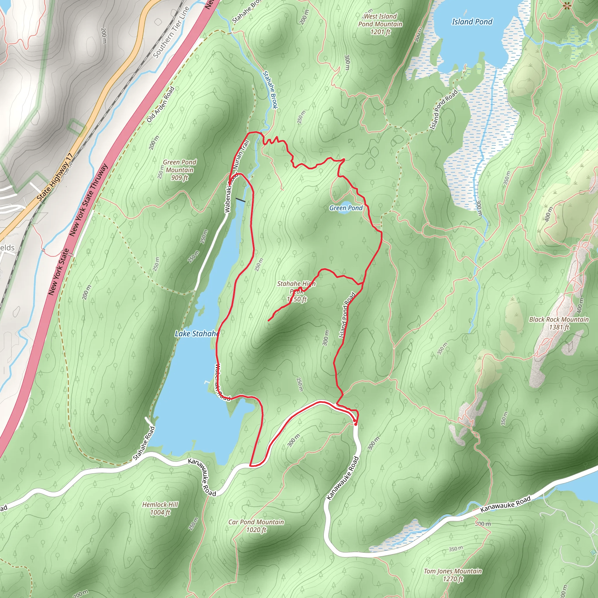 Stahahe High Peak Loop Trail mobile static map