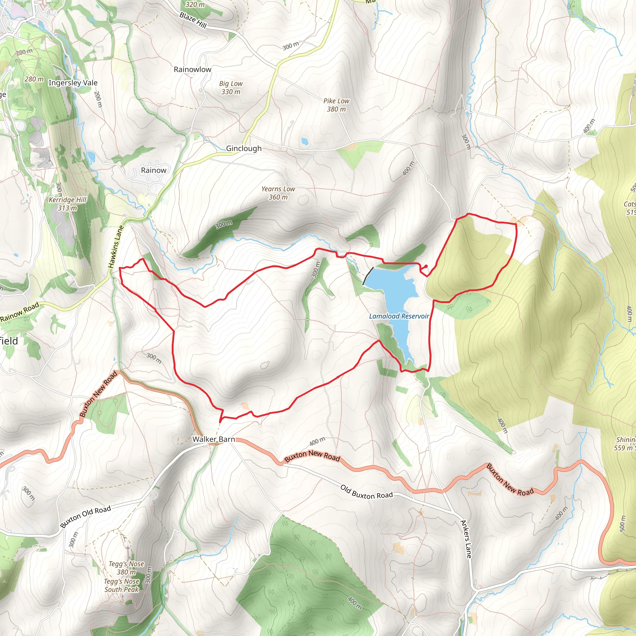 Lamaload Reservoir Loop mobile static map