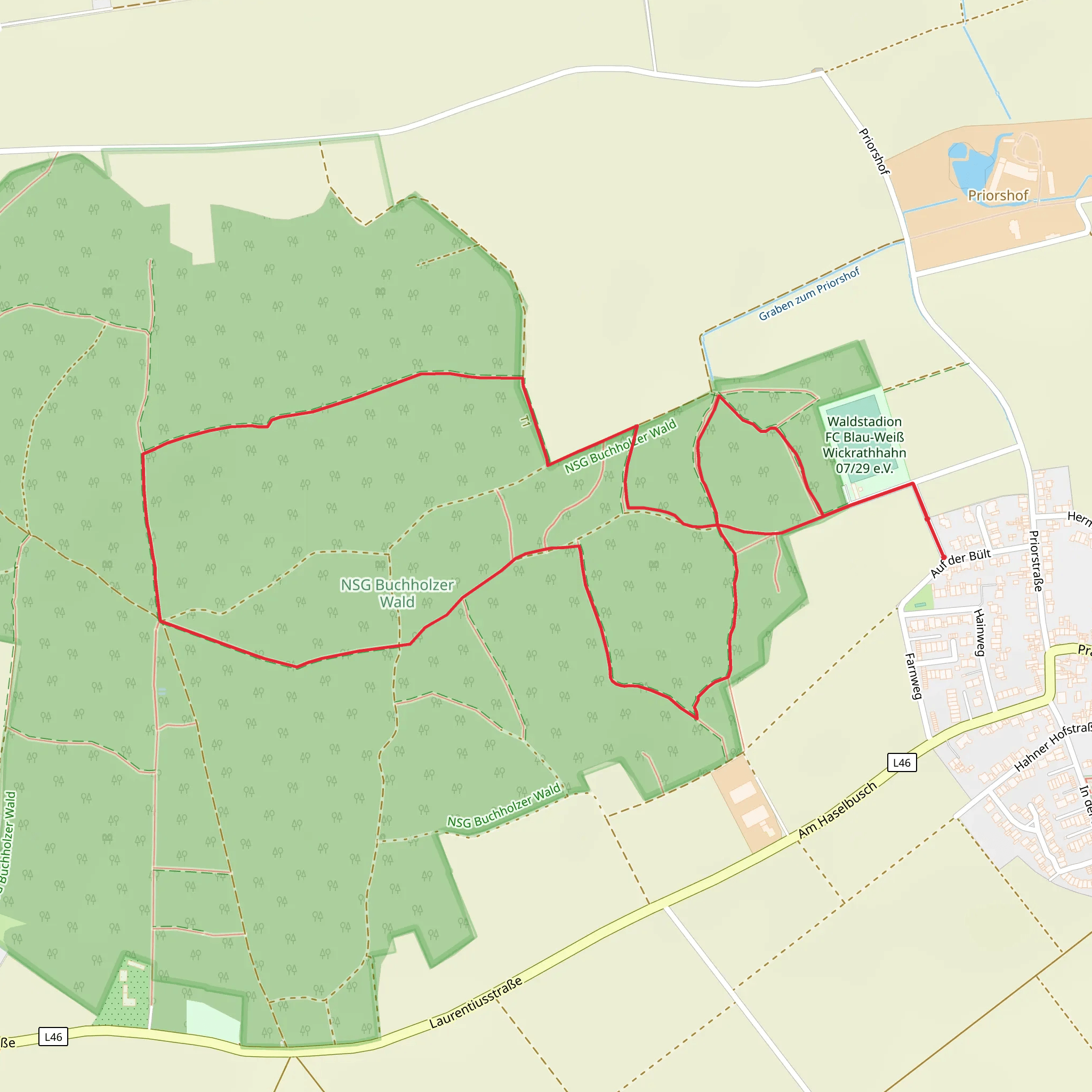 Buchholzer Wald Loop mobile static map
