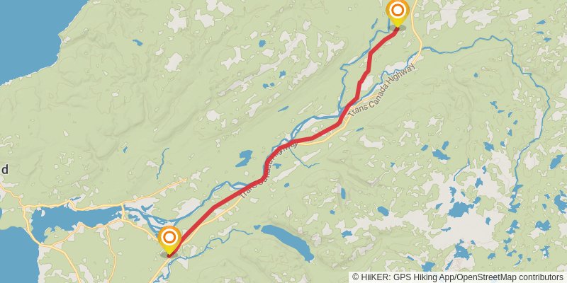 Newfoundland T'railway Trail stage 3 Map