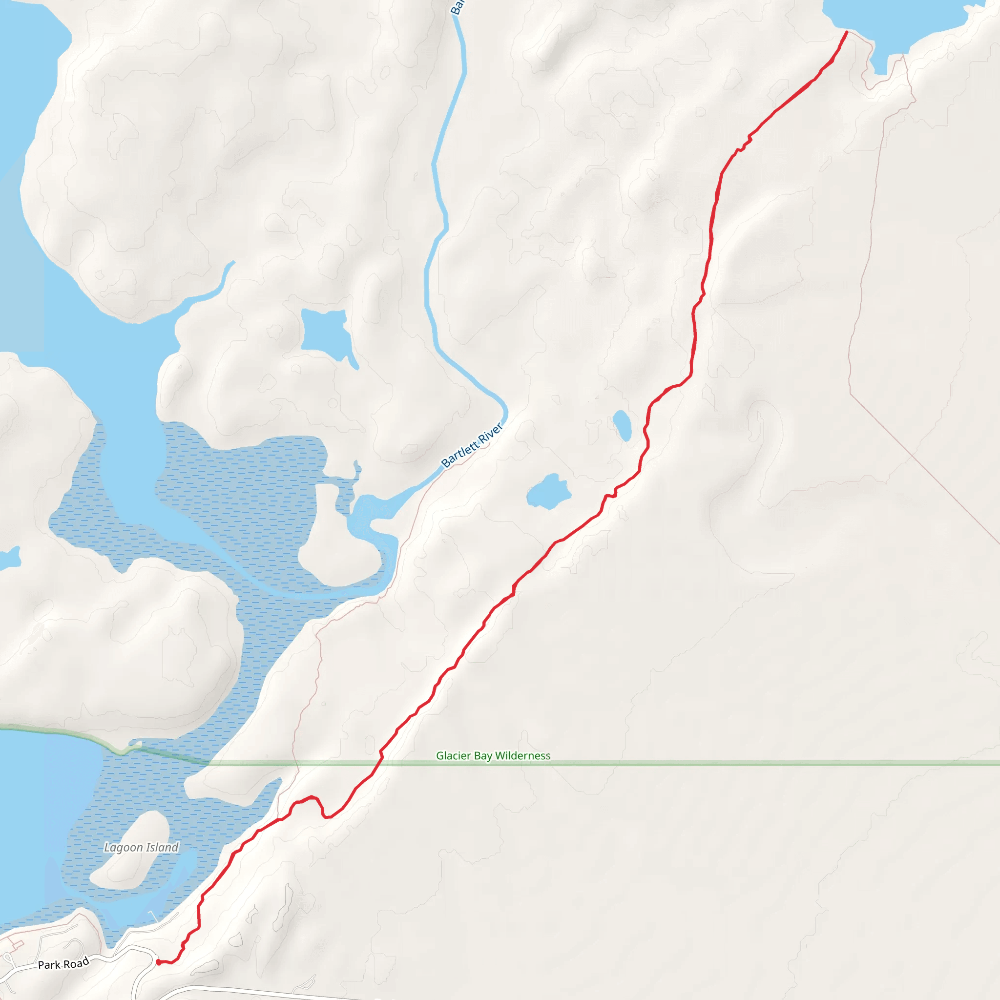 Bartlett Lake Trail mobile static map