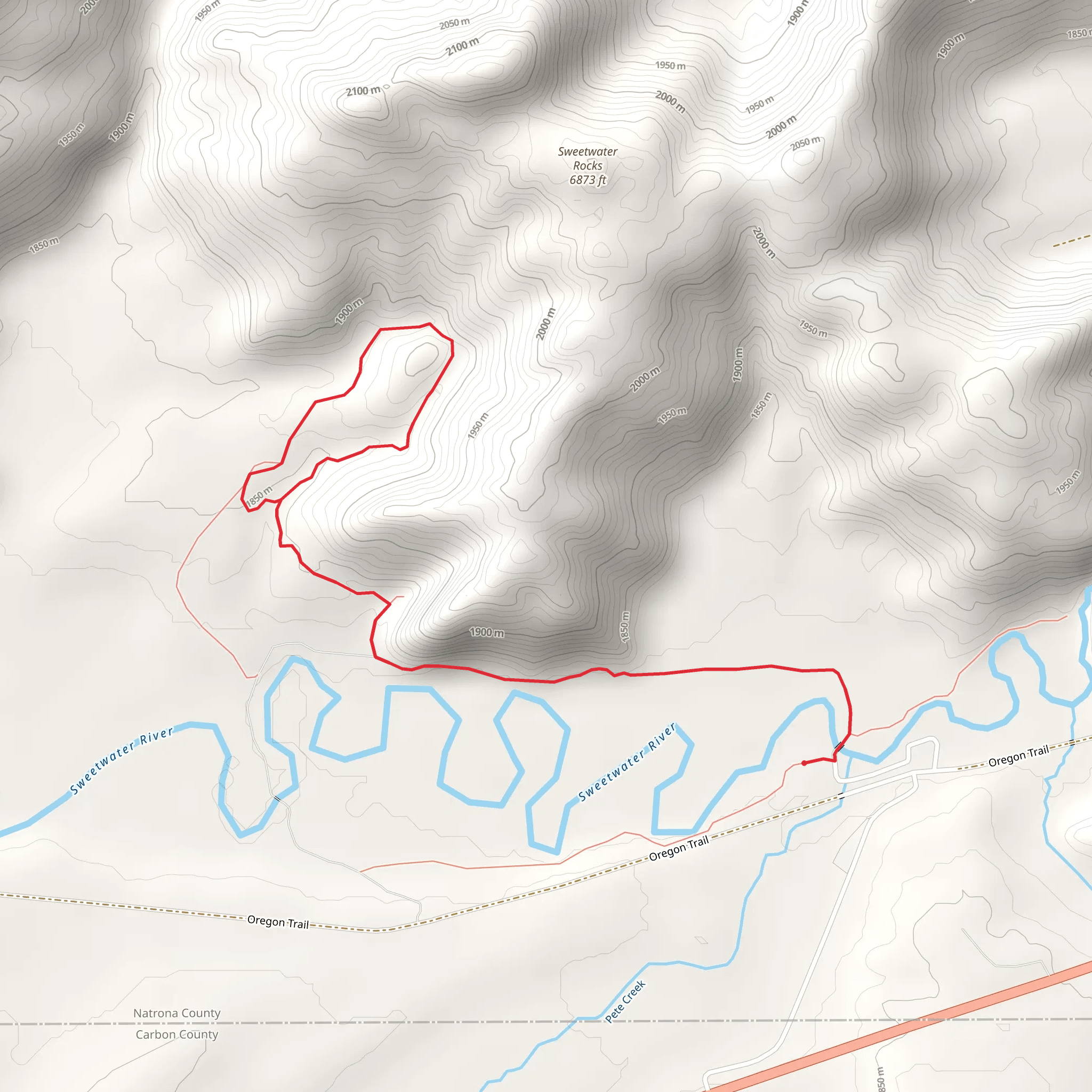 Martin's Cove Loop mobile static map