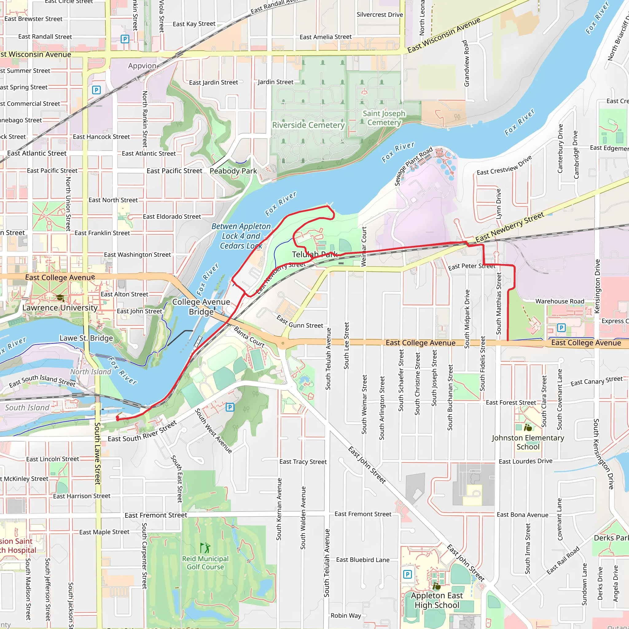 Newberry Trail and Telulah Park Loop Trail mobile static map