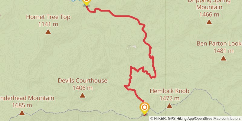 Greenbrier Ridge via Middle Prong Trail stage 2 Map