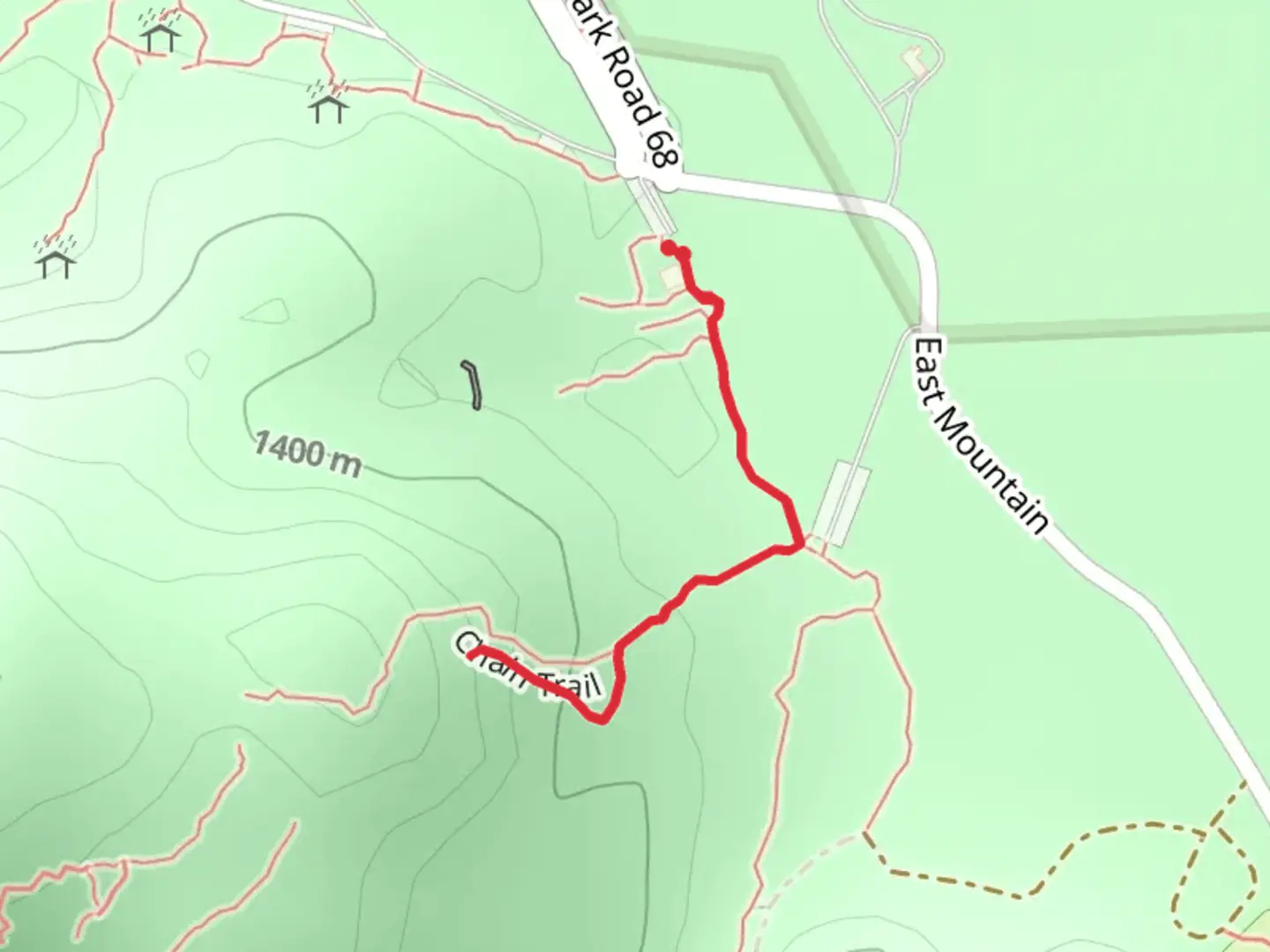 An image depicting the trail East Mountain and its surrounding area.