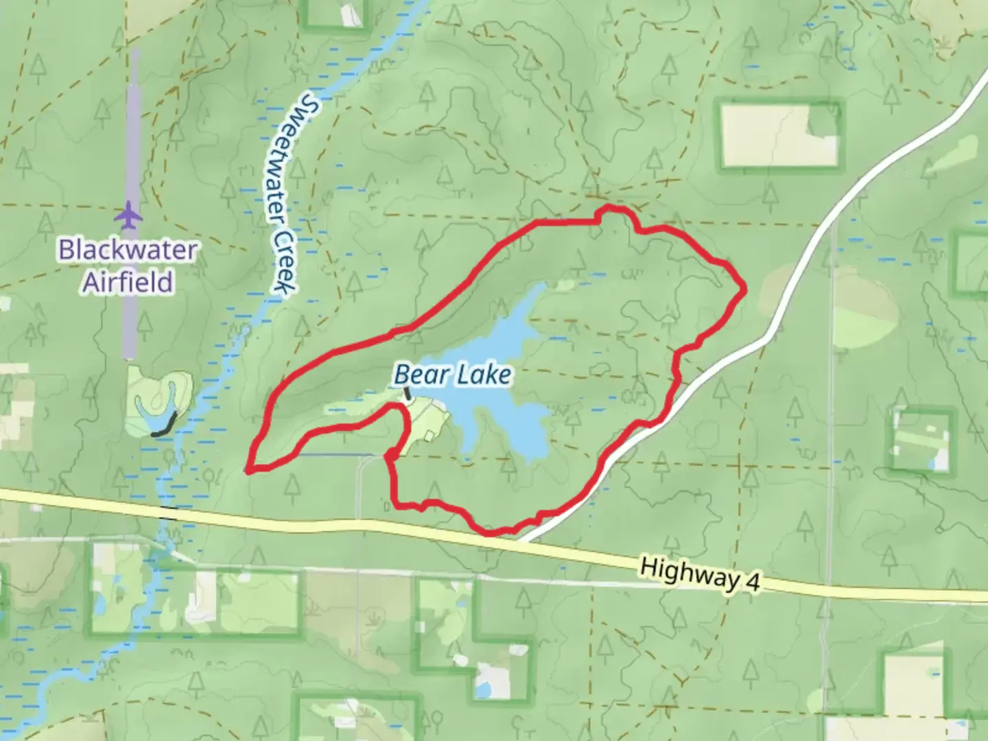 An image depicting the trail Bear Lake Loop and its surrounding area.
