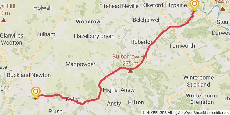Wessex Ridgeway stage 8 Map