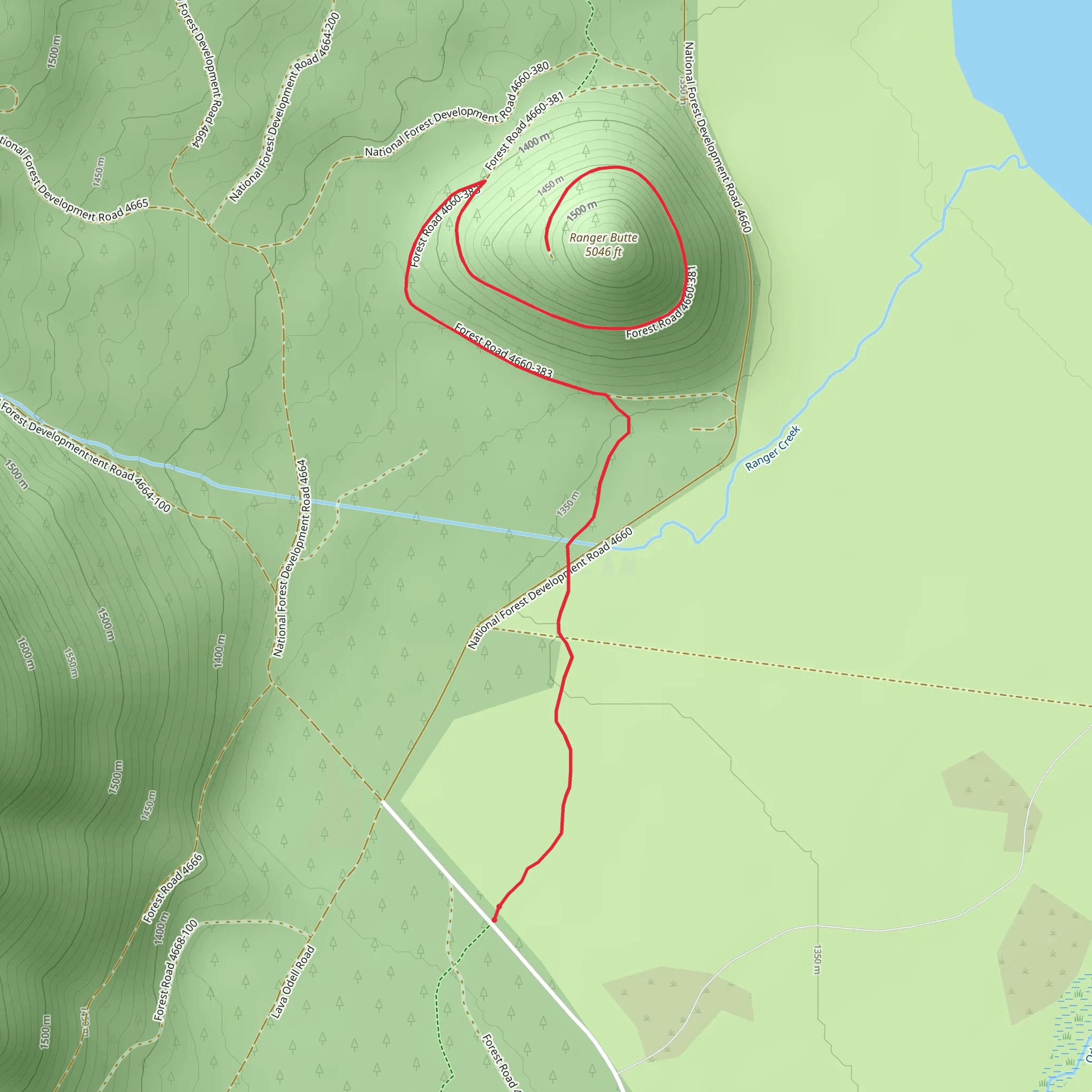 Ranger Butte Walk mobile static map