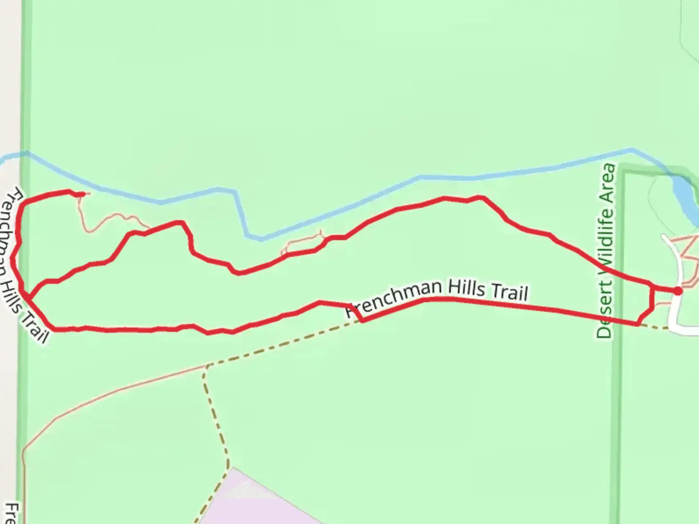 An image depicting the trail Frenchman Hills Loop and its surrounding area.