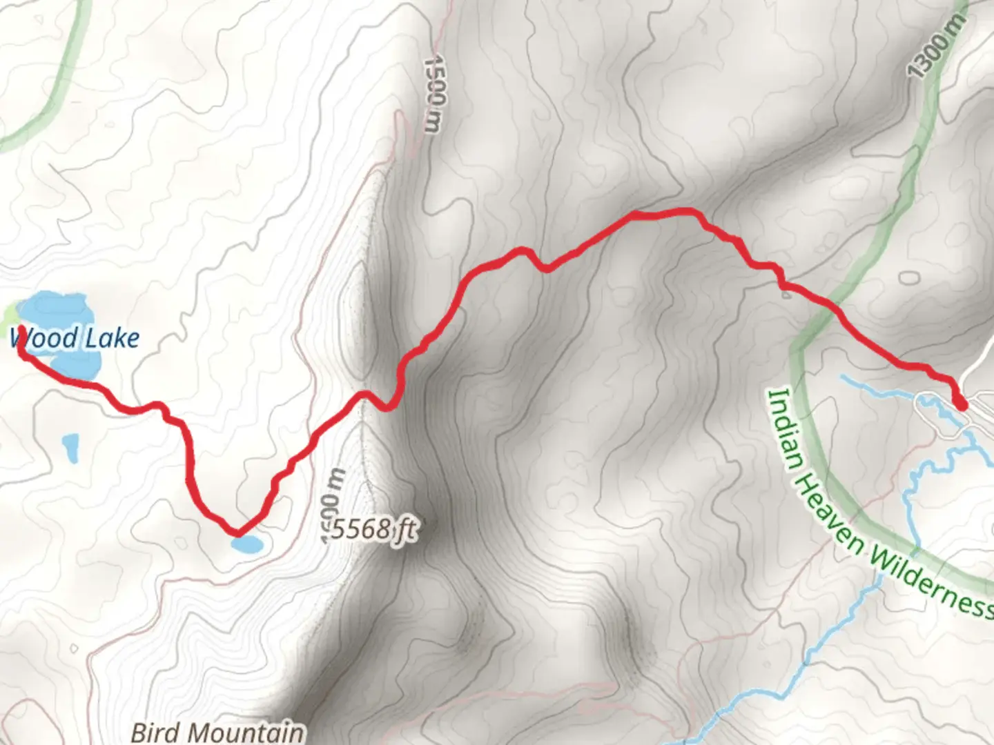 An image depicting the trail Wood Lake via Cultus Creek Trail and its surrounding area.