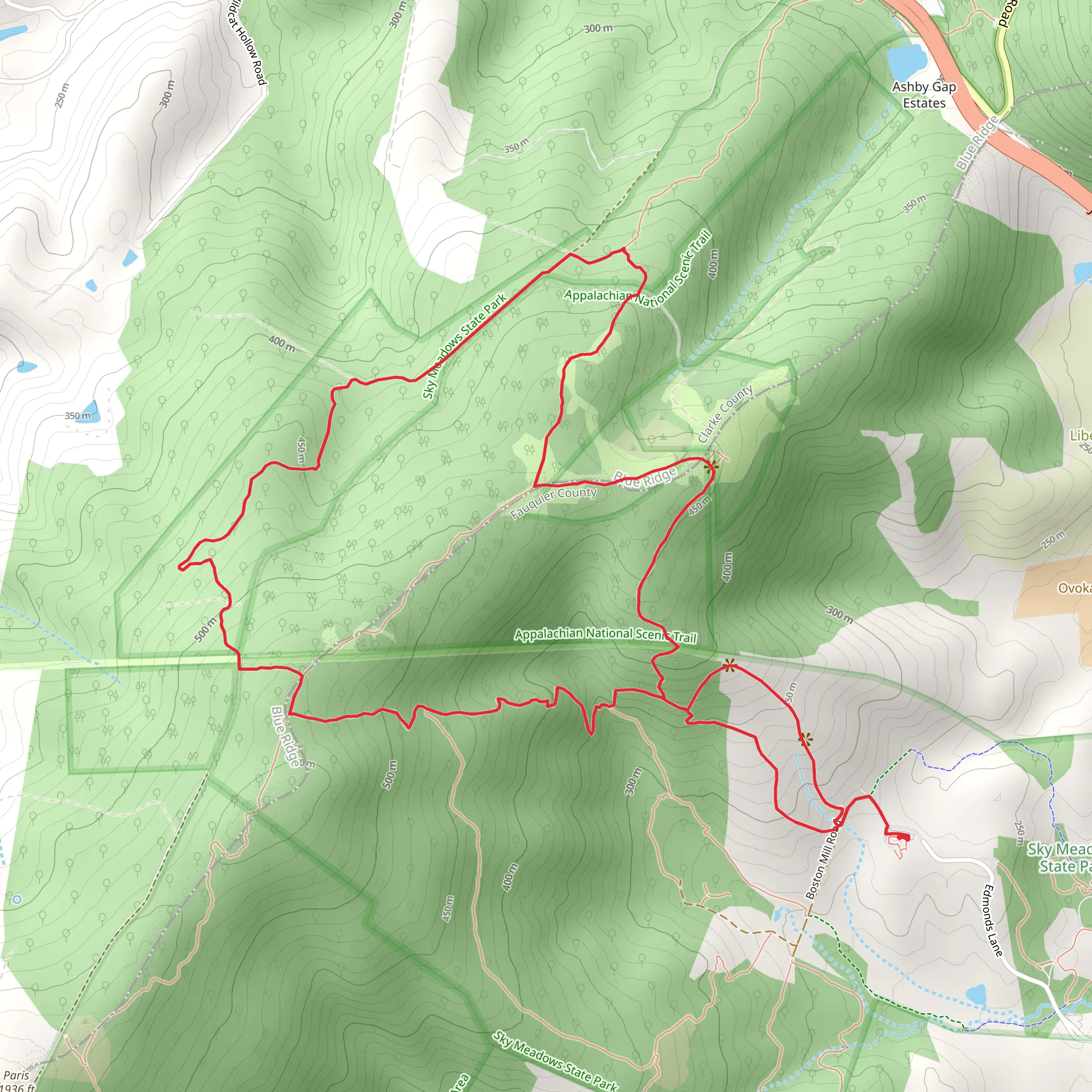 North Ridge Trail and Old Trail Loop mobile static map