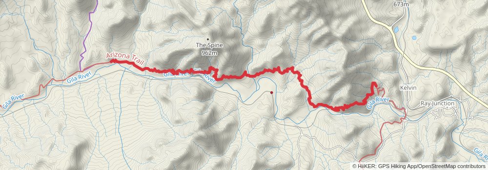 Arizona Trail stage 26 Map