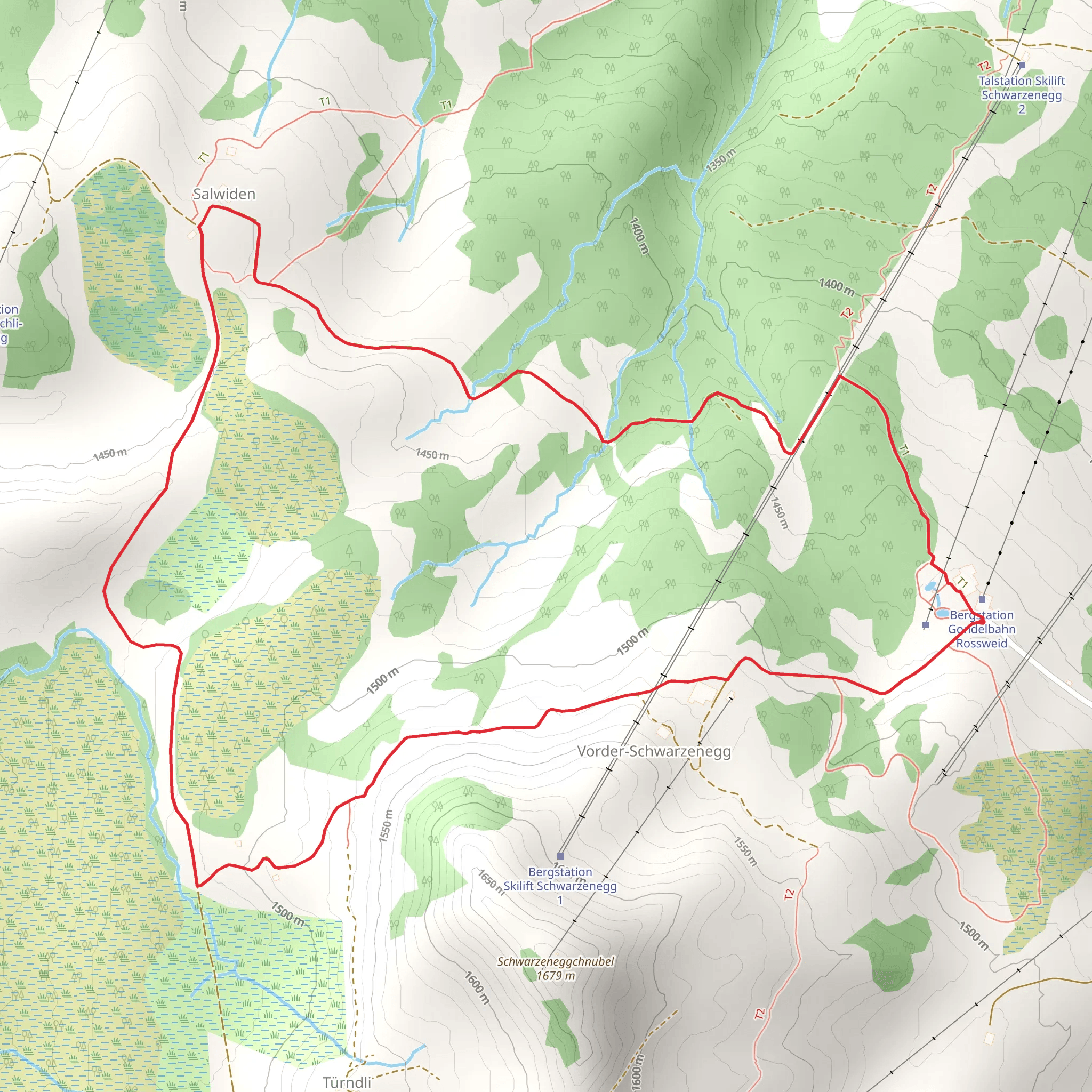 Big Moor Circular Trail mobile static map