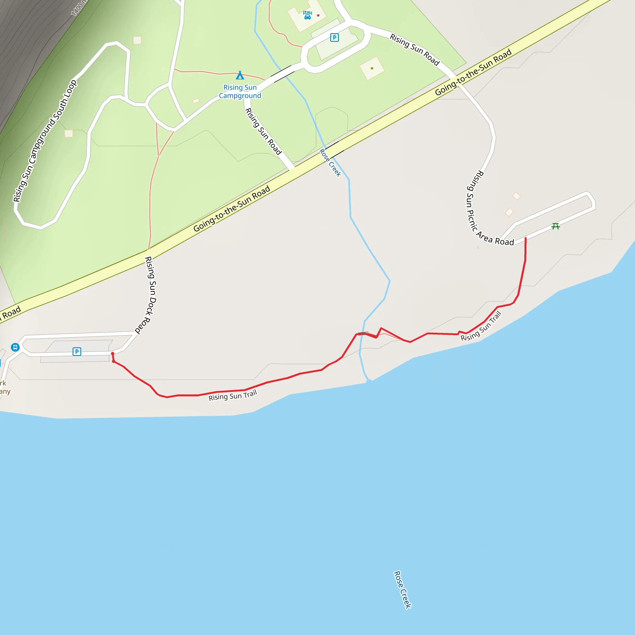 Rising Sun Trail mobile static map