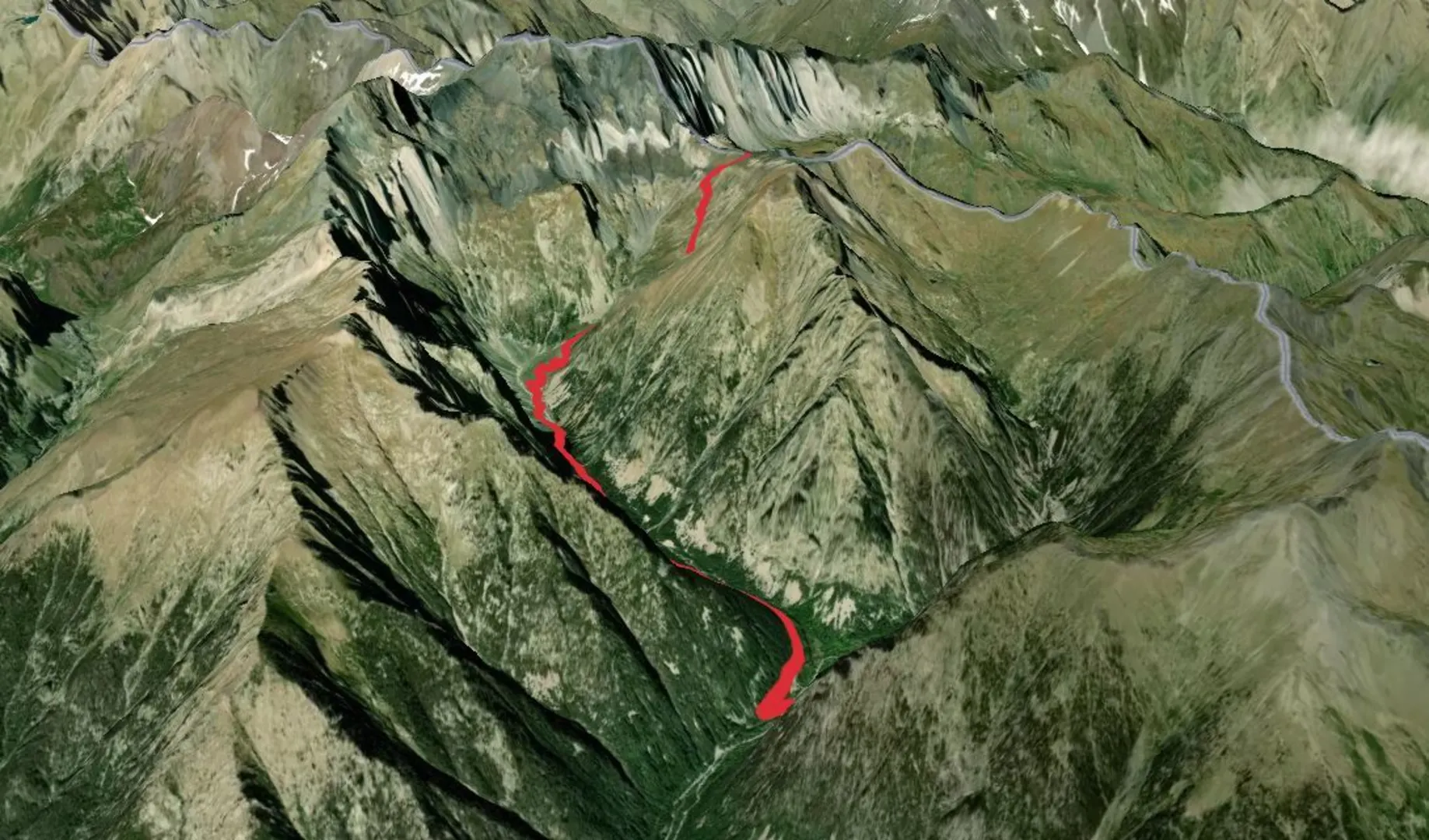 An image depicting the trail Hospital of Parzán - Puerto de Barrosa PR HU 187 and its surrounding area.