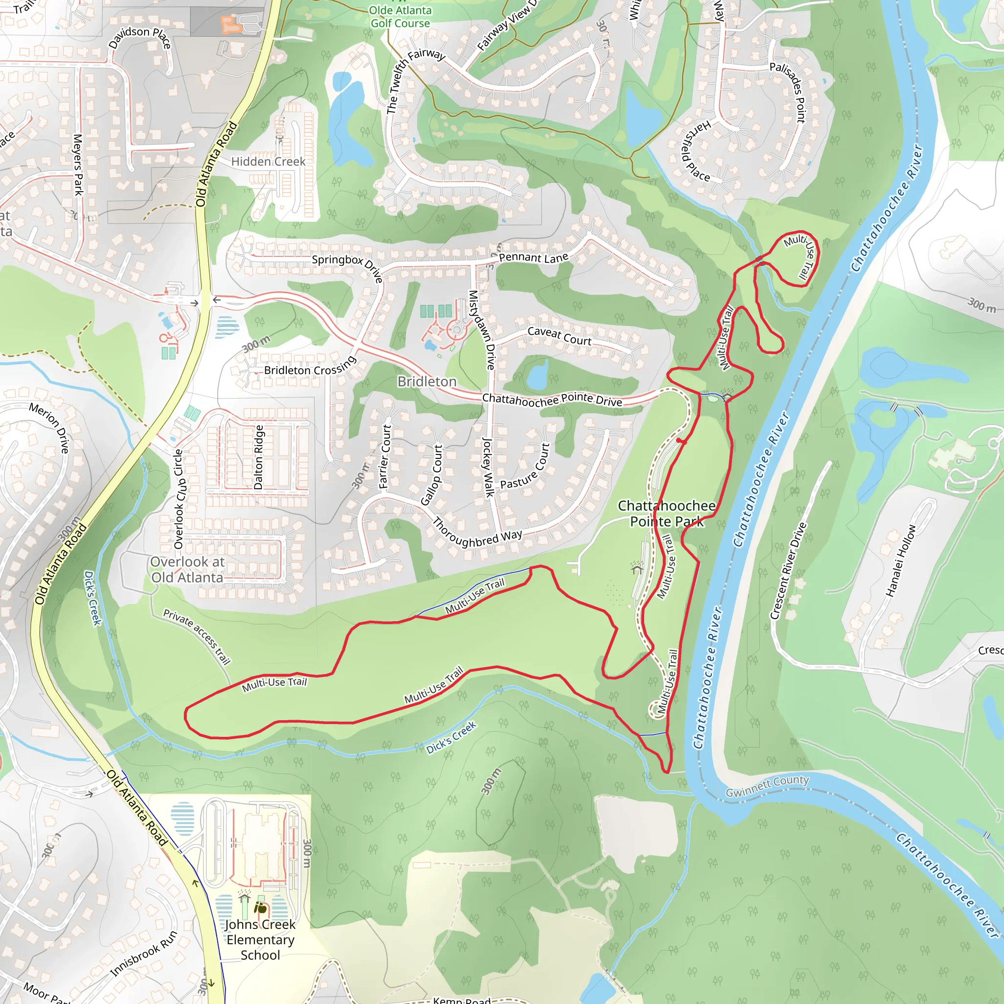 Chattahoochee Pointe Park Loop mobile static map