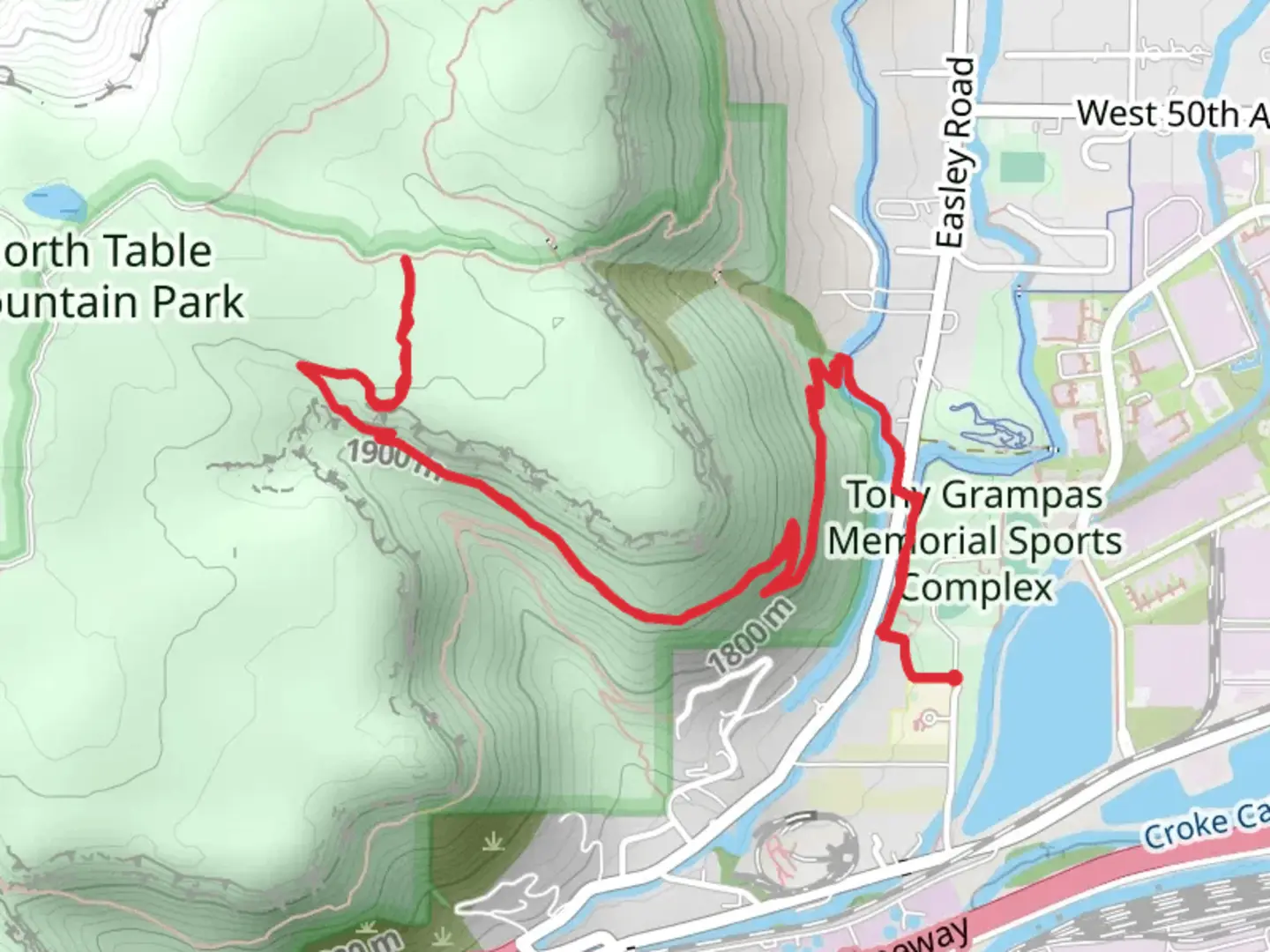 An image depicting the trail Cottonwood Canyon and Golden Open Space Trail and its surrounding area.