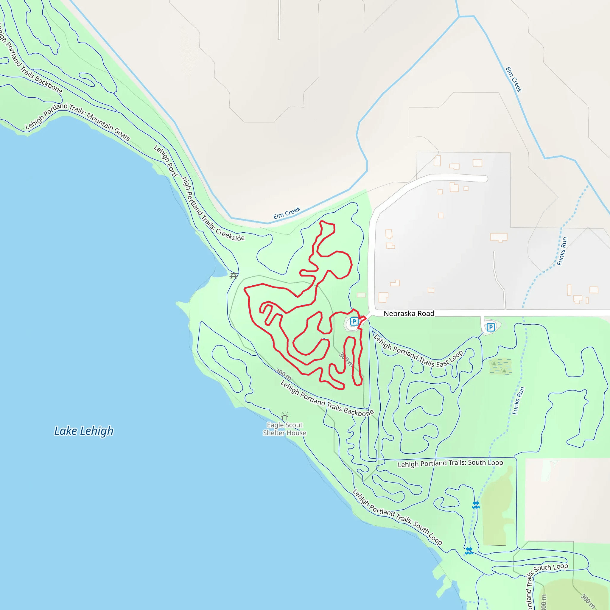 Lehigh Portland Trails - Mt Lehigh Loop mobile static map