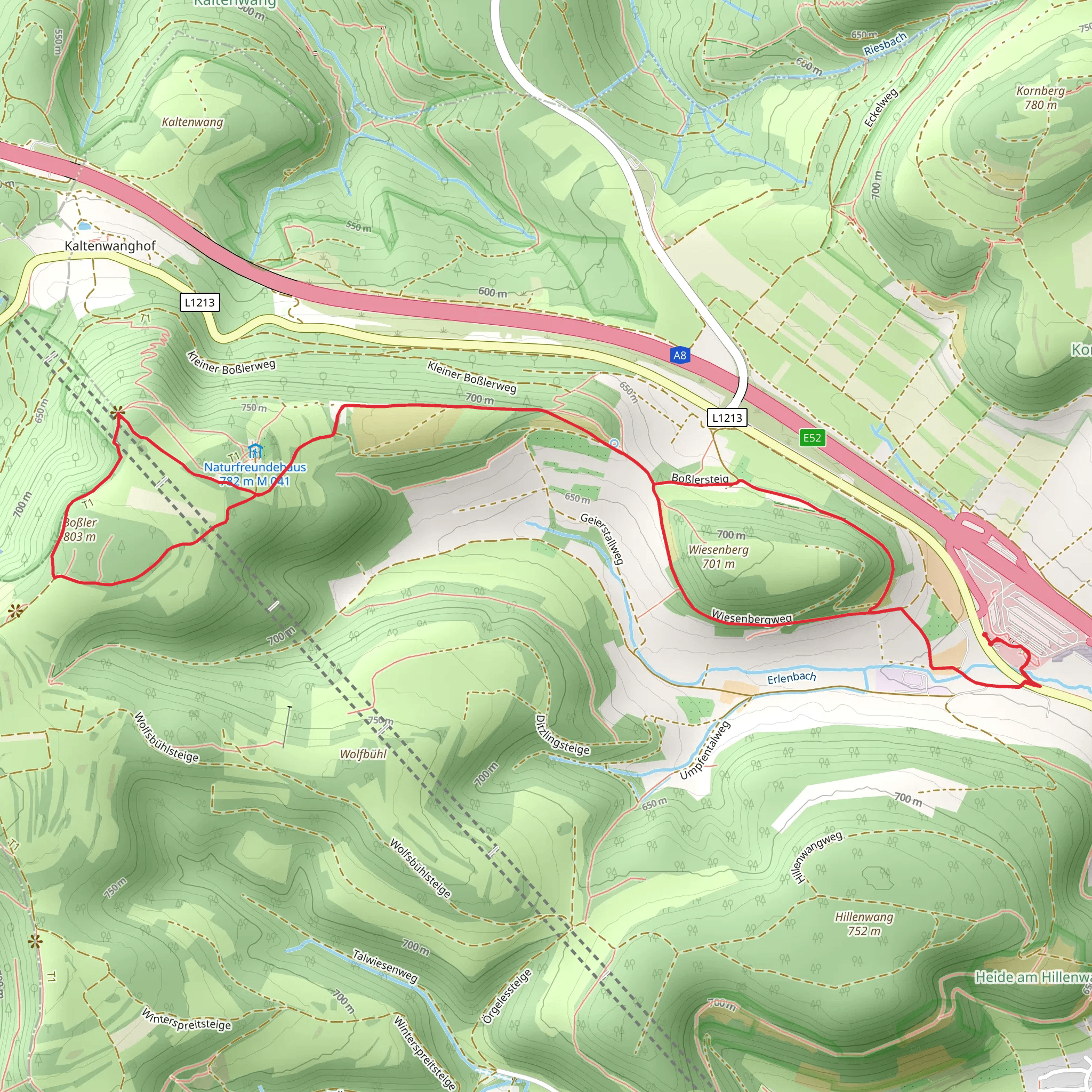 Boßler via Wiesenbergweg mobile static map