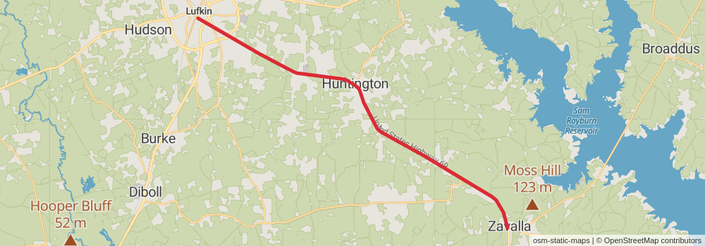 American Perimeter Trail - Texas Primary stage 93 Map