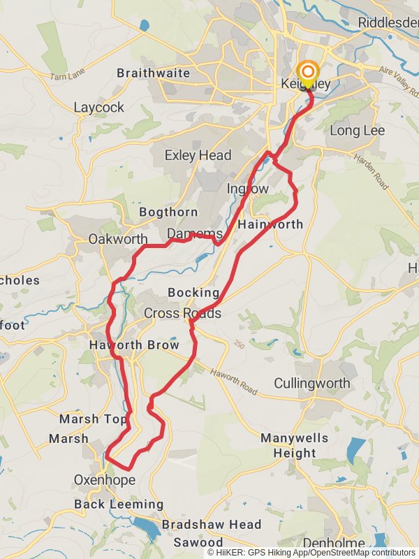 Worth Way - W Yorks mobile static map