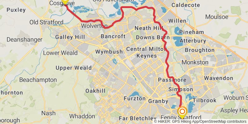Grand Union Canal Walk stage 5 Map