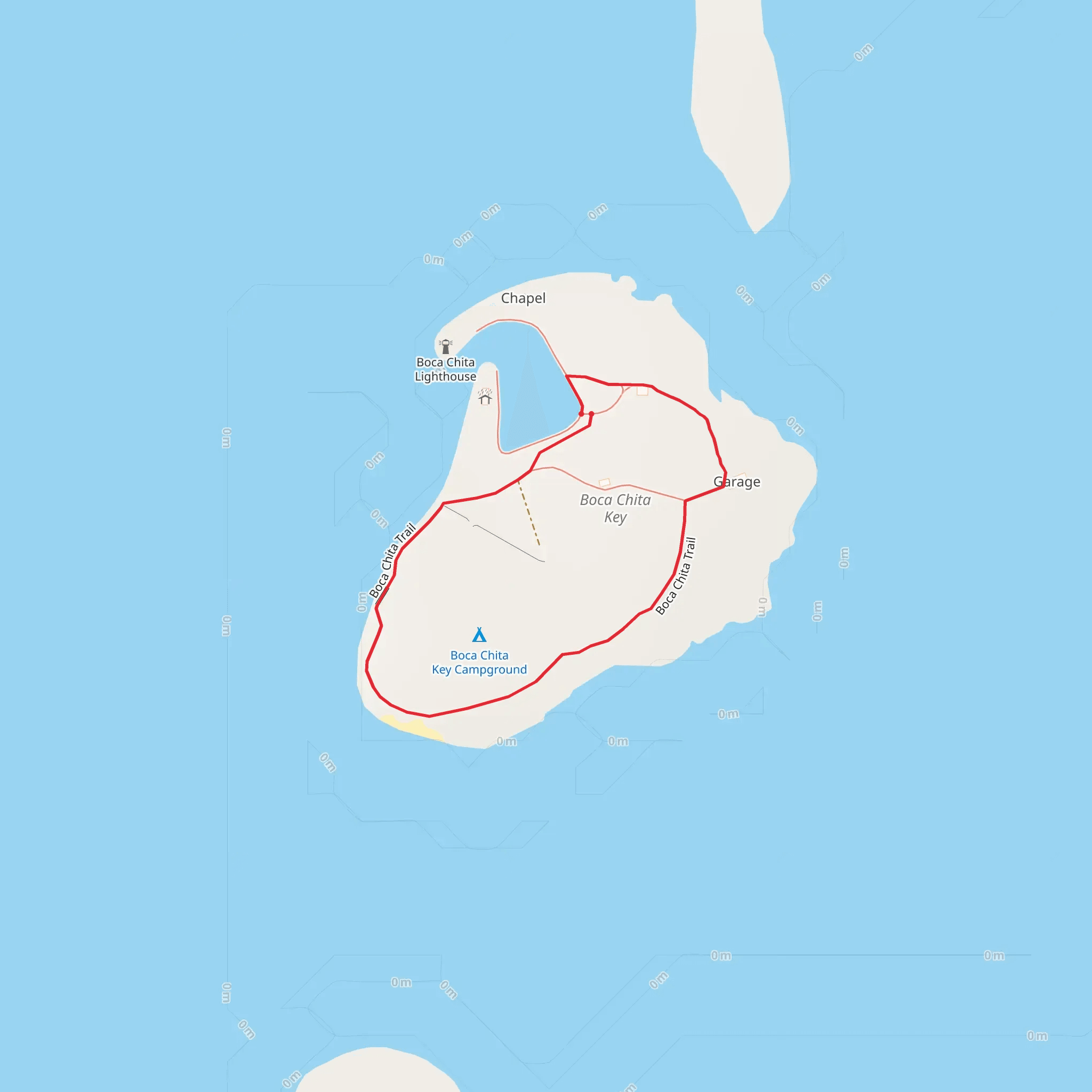Boca Chita Loop Trail mobile static map