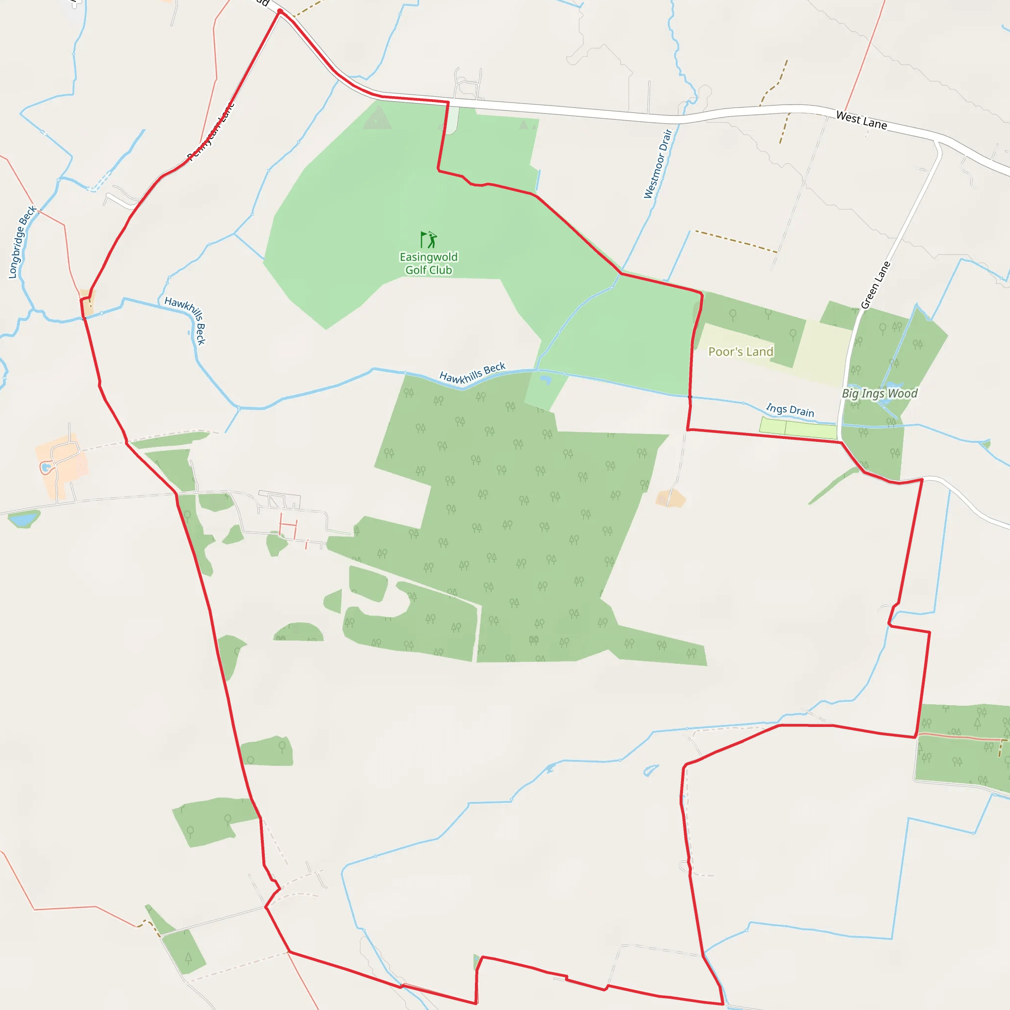 Easingwold Loop mobile static map
