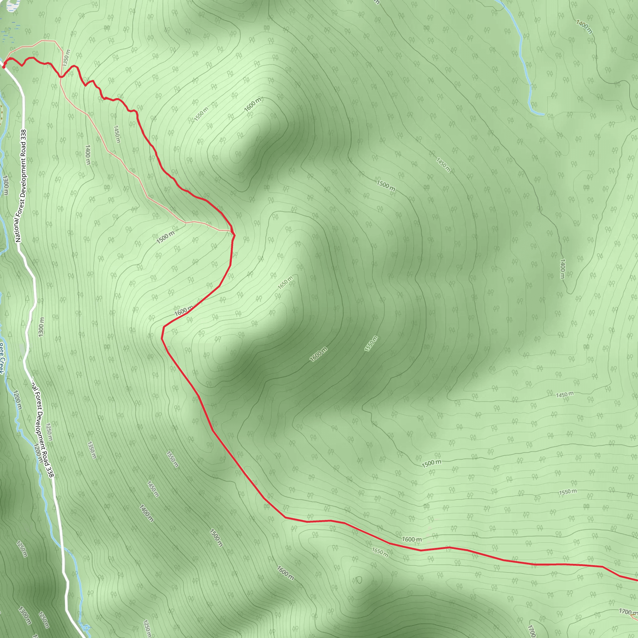 Garver Mountain Trail mobile static map