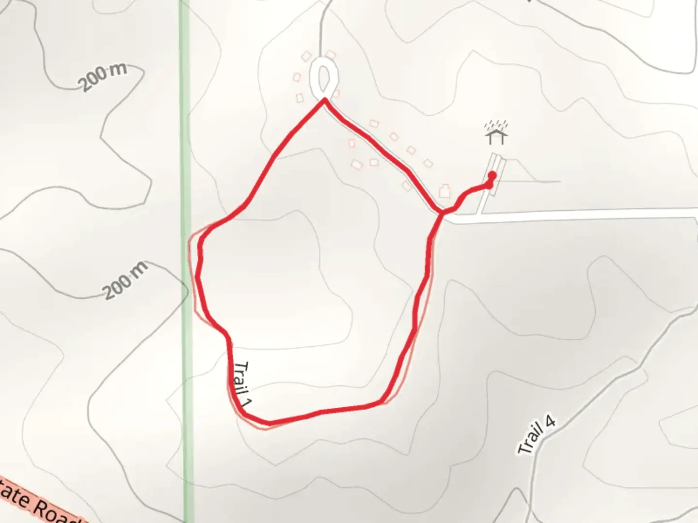 An image depicting the trail Trail 1 Loop and its surrounding area.