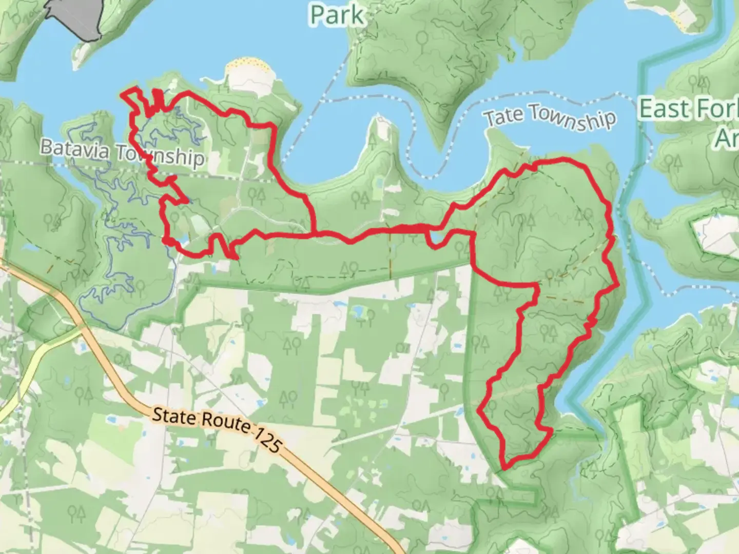 An image depicting the trail Technical, Beach and Perimeter Loop Trail and its surrounding area.