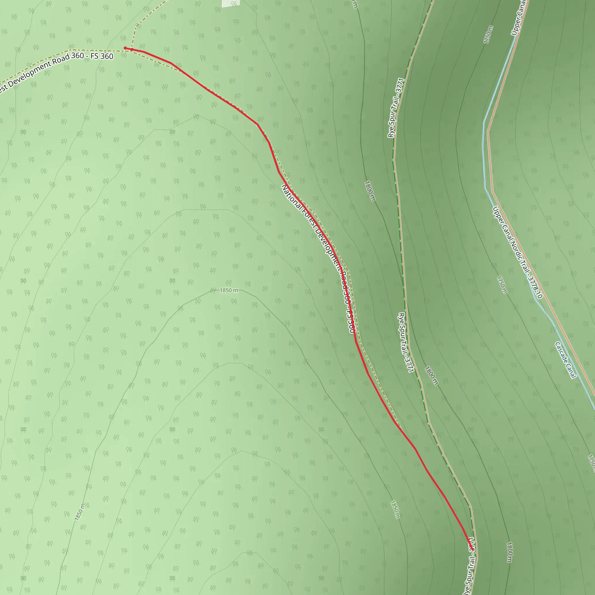 South Ridge Trail mobile static map