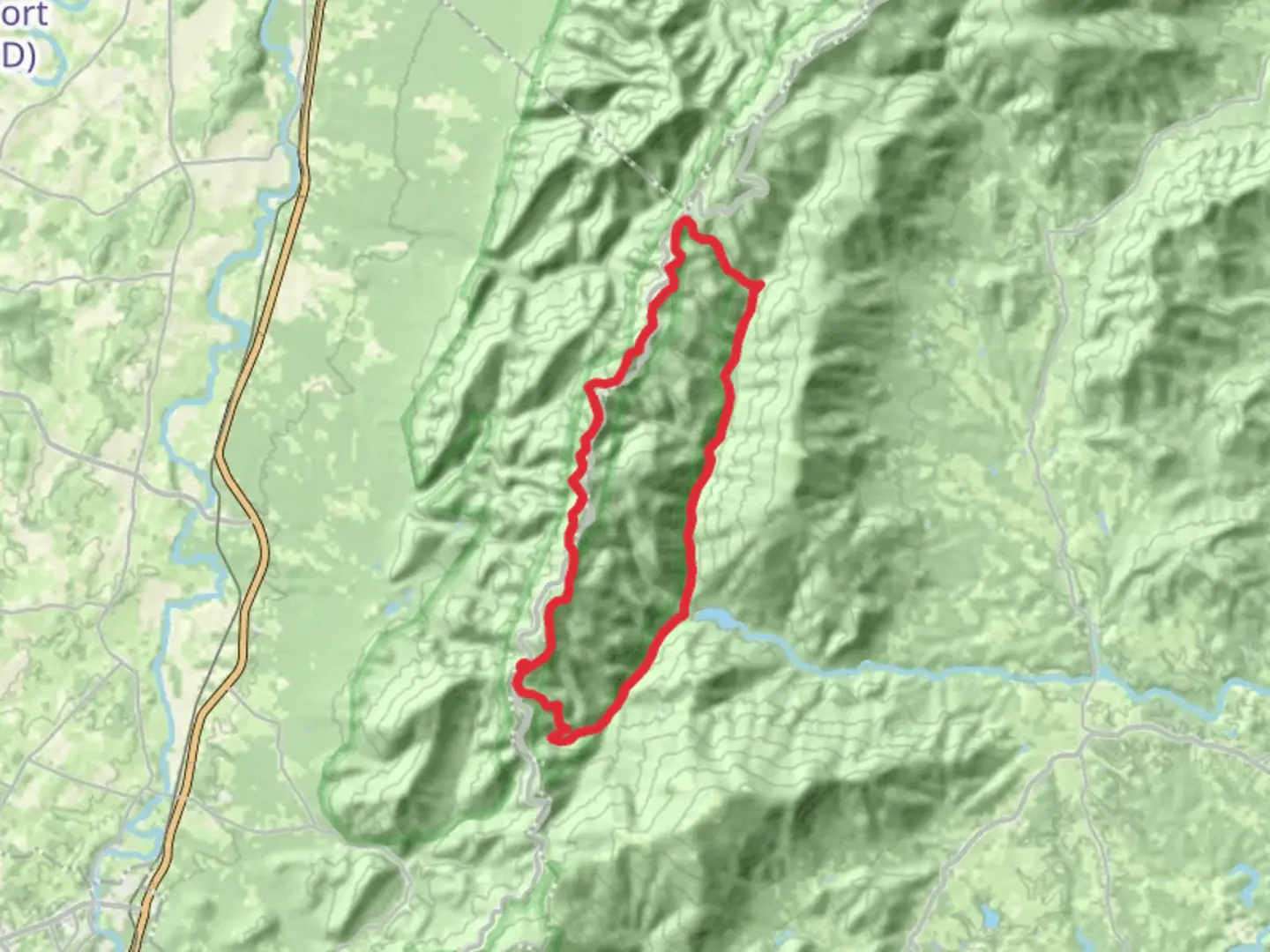 An image depicting the trail Sout Fork Moormans Fire Road - North Fork Moormans River Trail - Appalachian Trail Loop and its surrounding area.