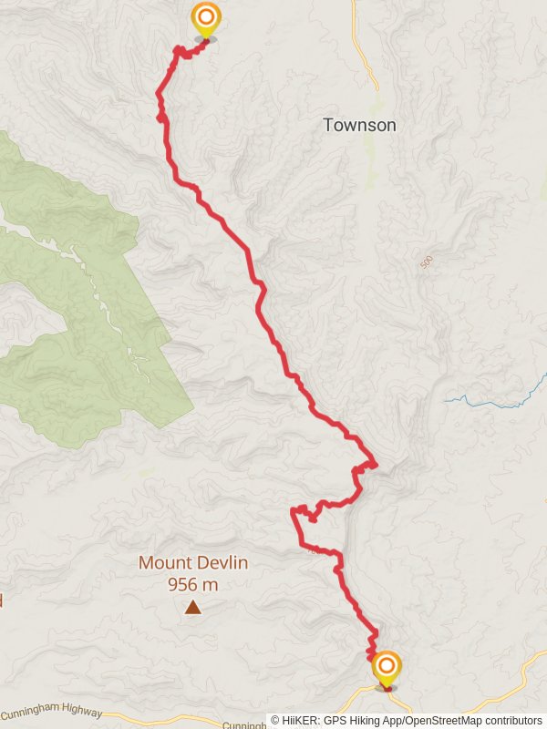 Map of Scenic Rim Trail, Lockyer