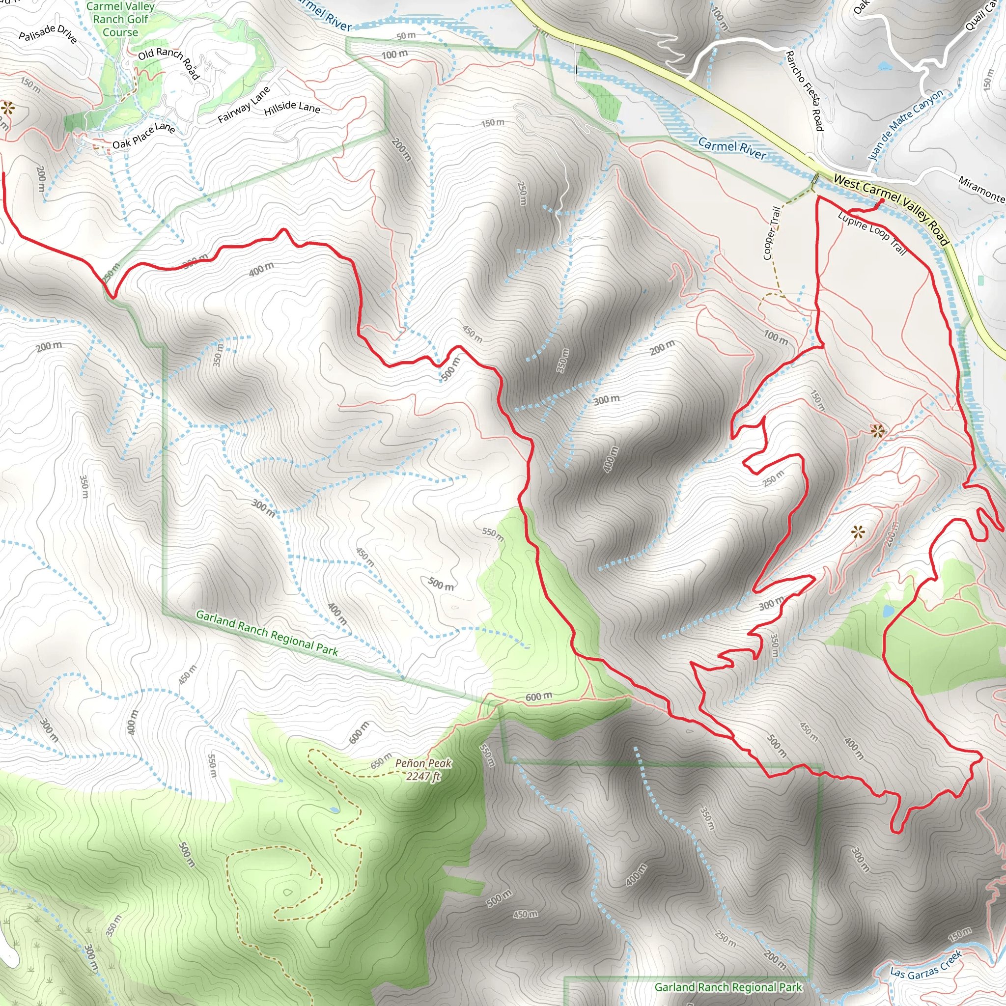 Waterfall Trail, Snively's Ridge Trail and Sage Trail Loop mobile static map