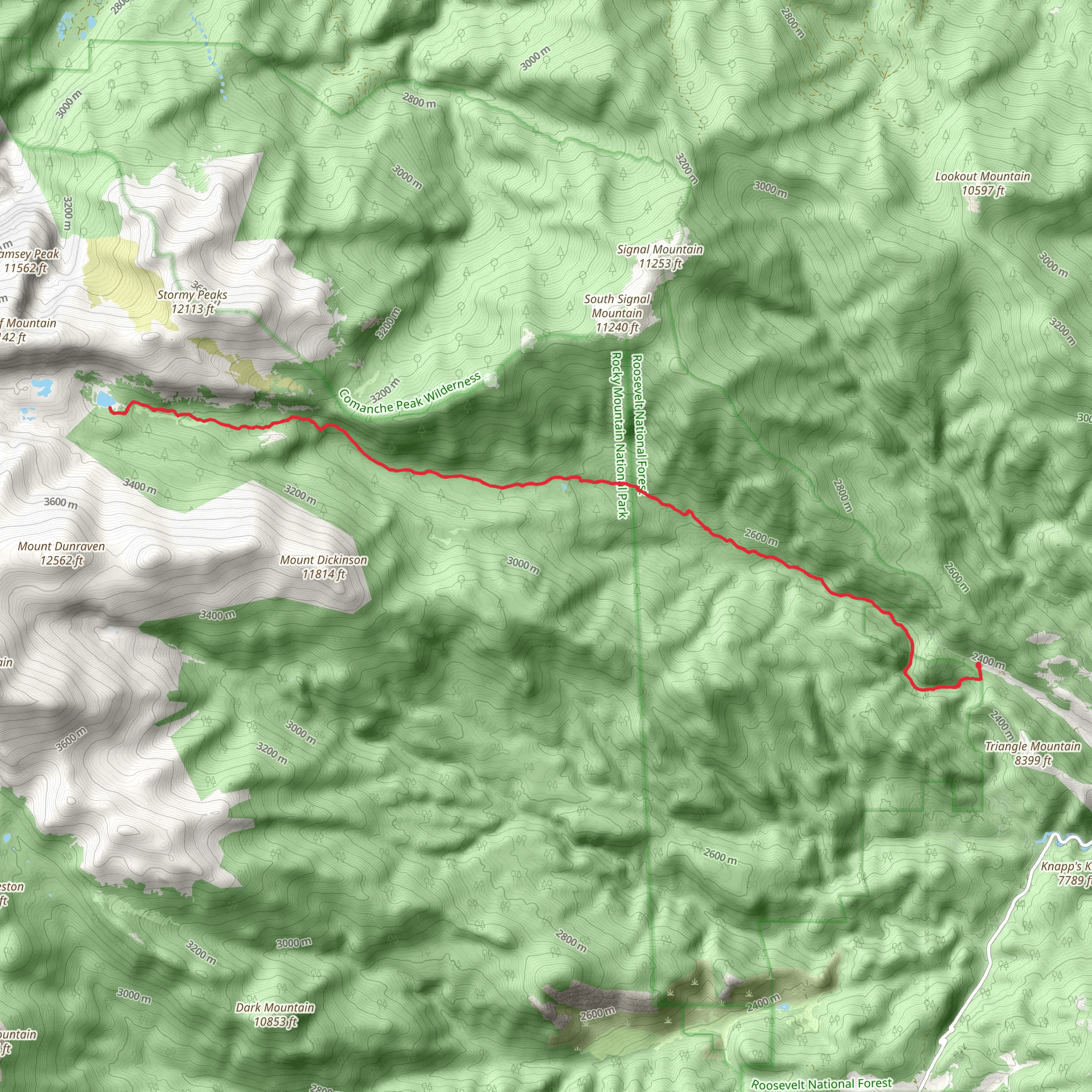 Lost Lake via North Fork Trail mobile static map