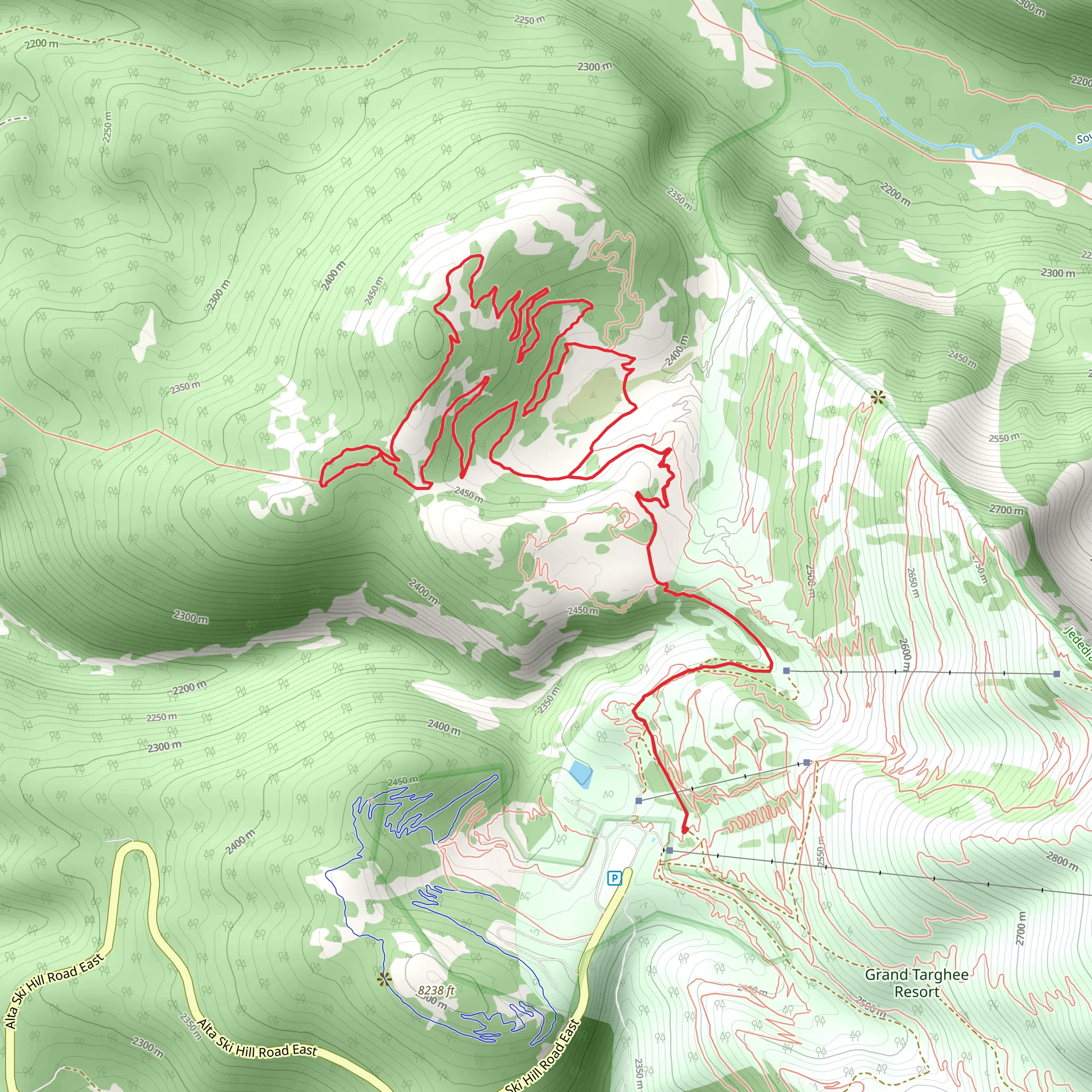 Quakie Ridge mobile static map
