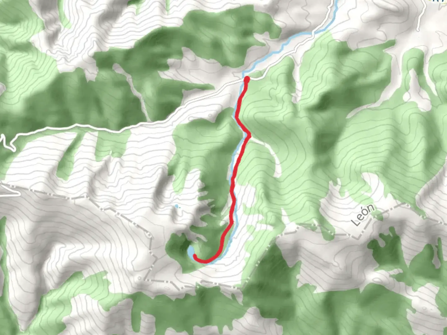 An image depicting the trail Trout Lake PR LE 2 and its surrounding area.