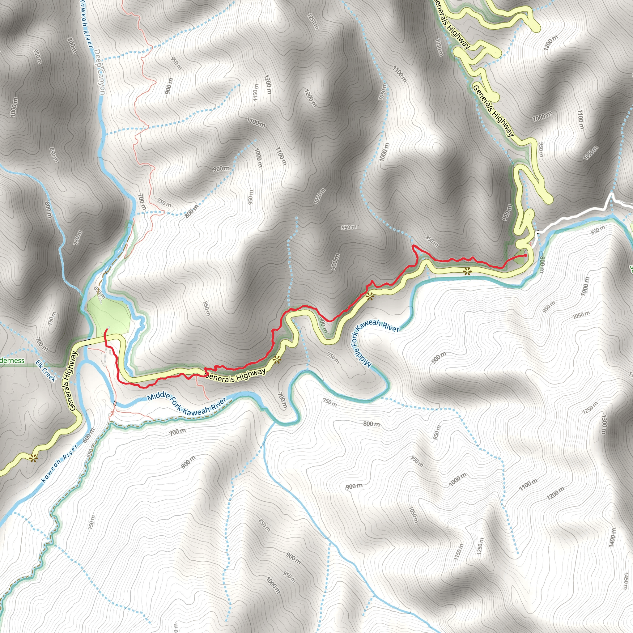 Potwisha Hospital Rock Trail mobile static map