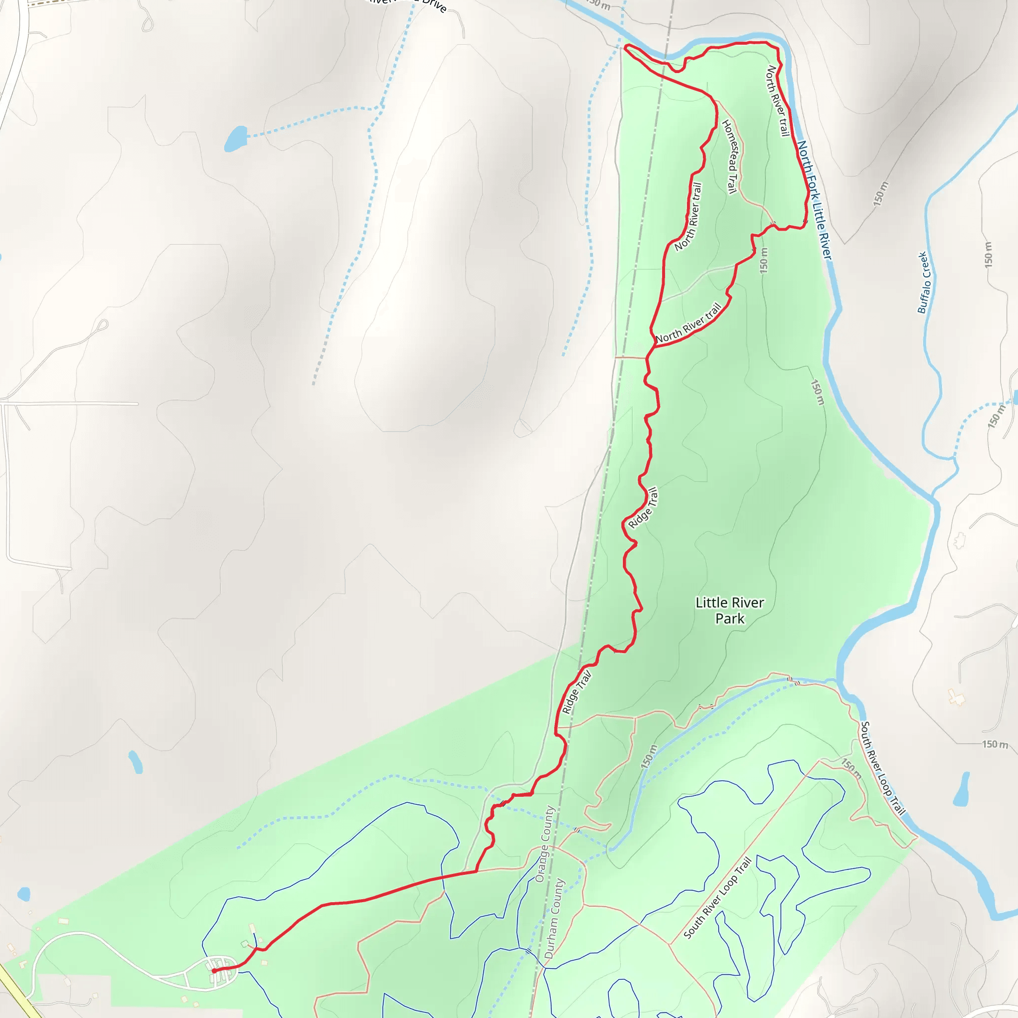 North River Loop and Ridge Trail mobile static map
