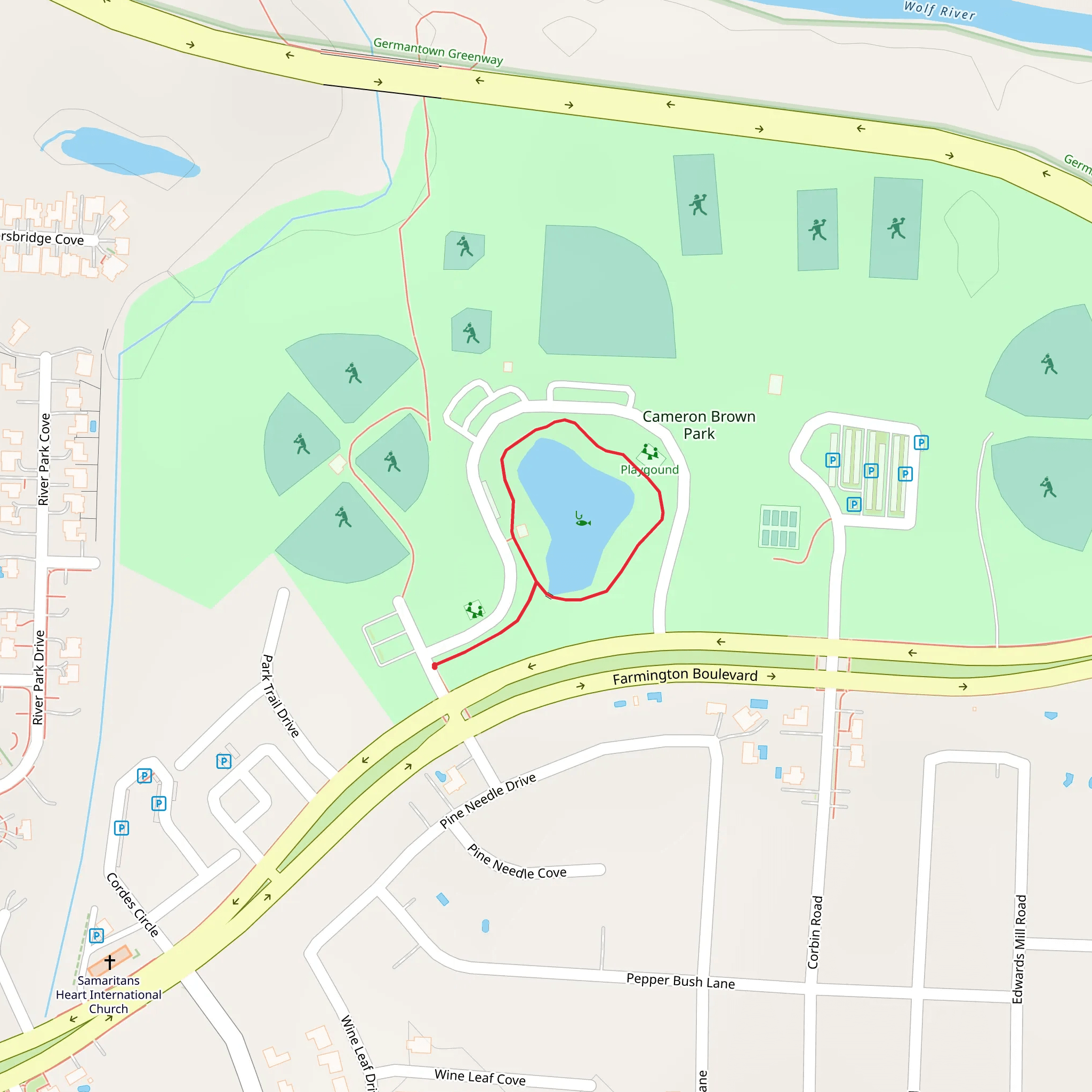 Farmington Boulevard Loop mobile static map