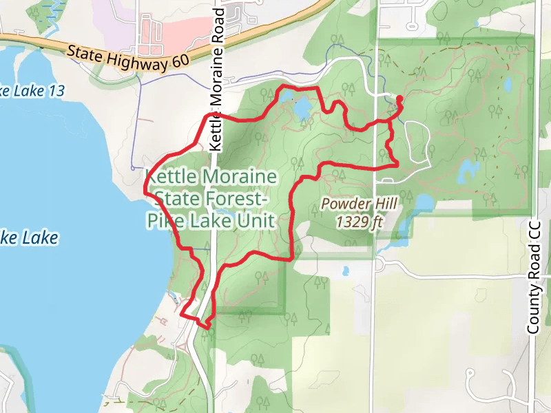 Blue, Green and Orange Loop Trail