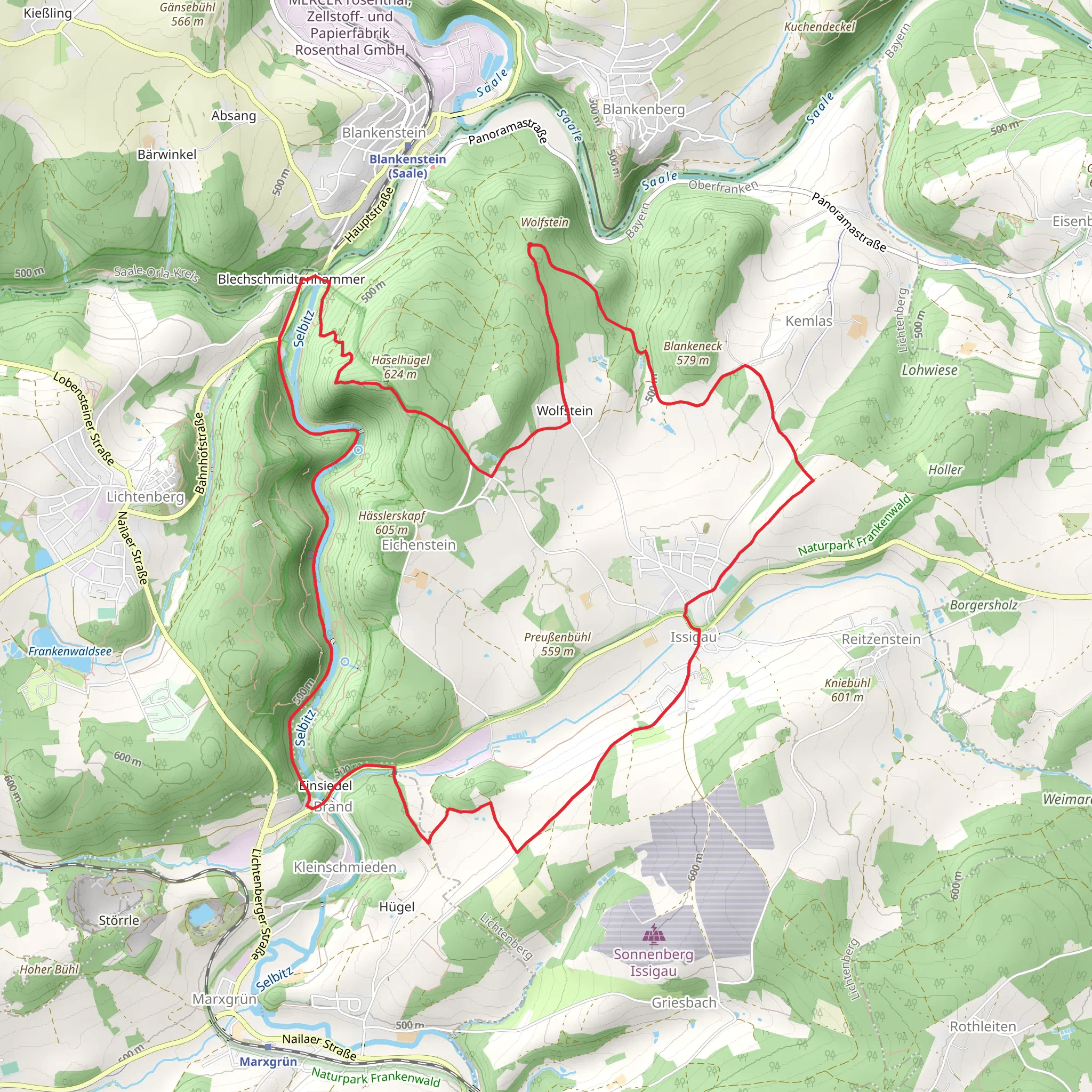 Wolfstein and Issigau Loop mobile static map