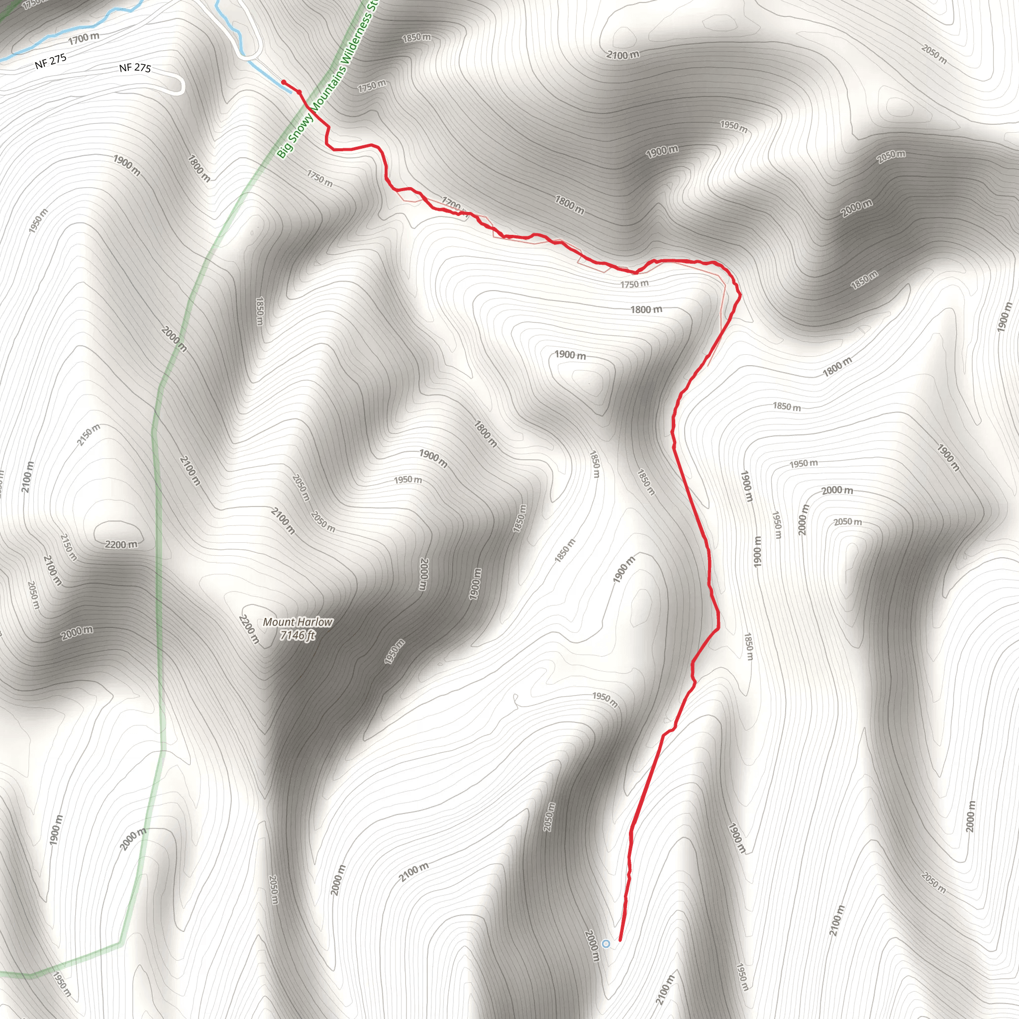 Crystal Cascades Trail mobile static map