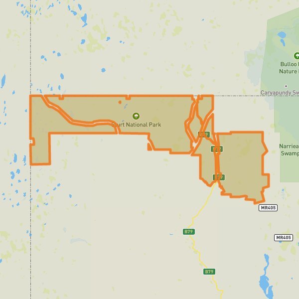 Sturt National Park mobile static map