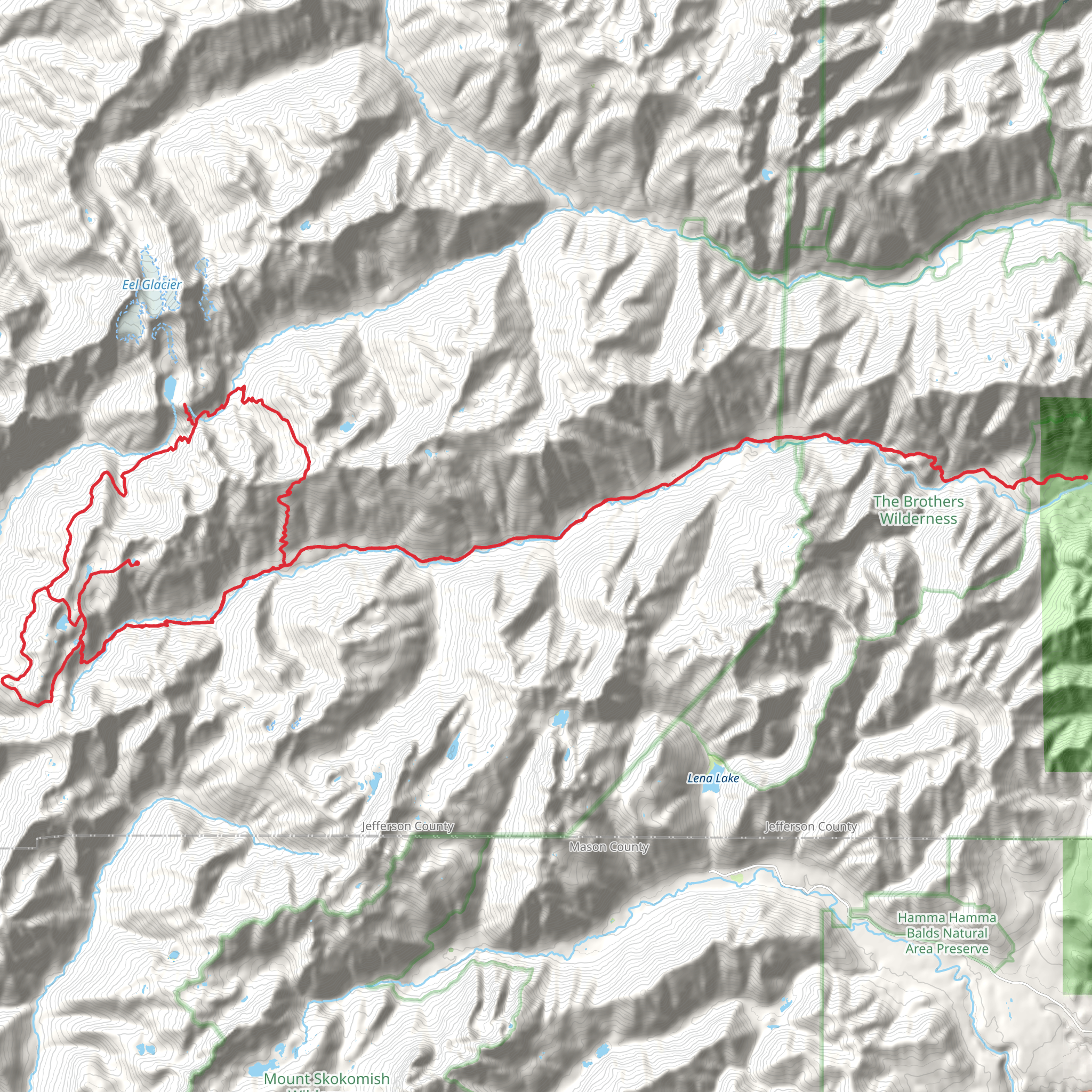The Duckabush To Marmot Lake mobile static map