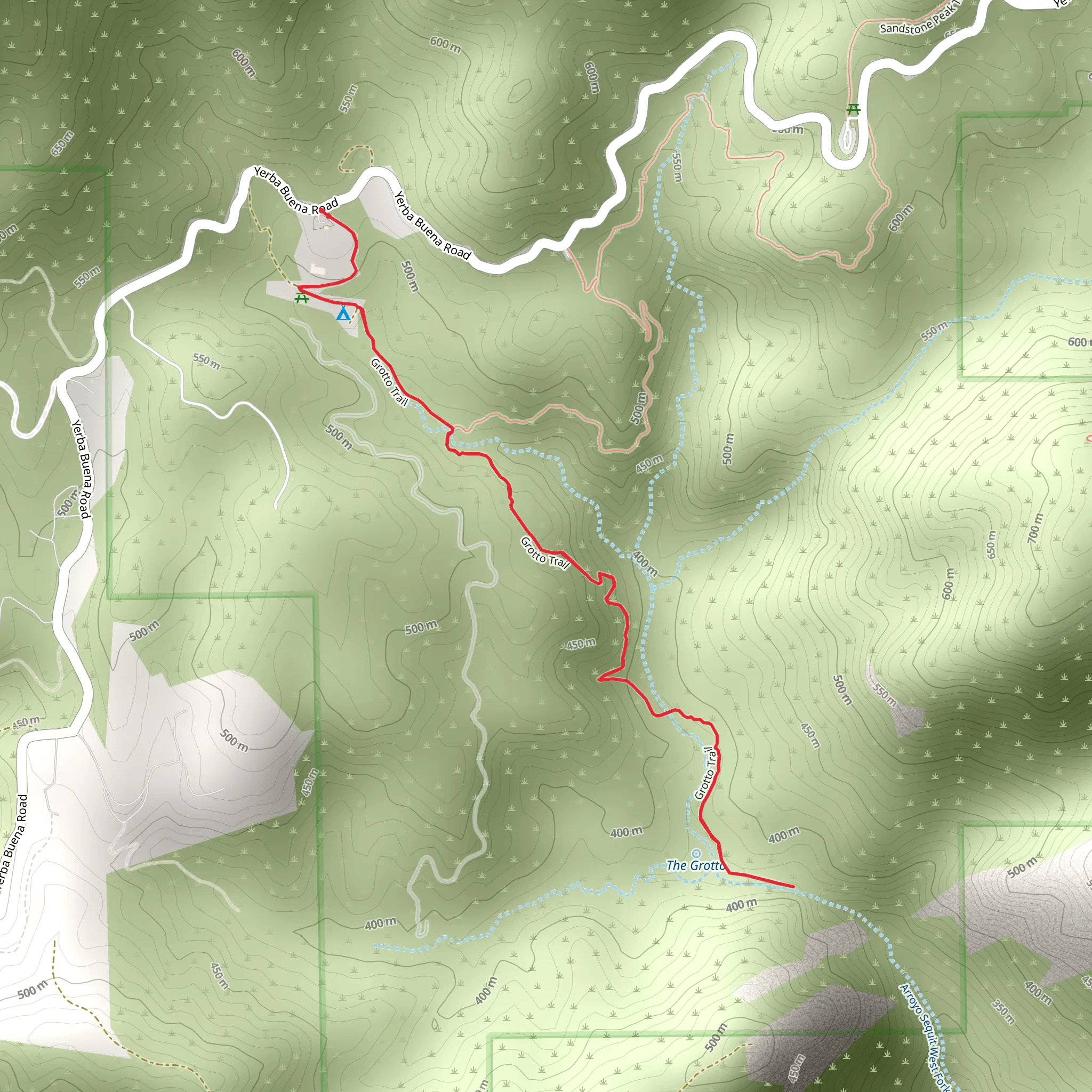 Grotto Trail mobile static map