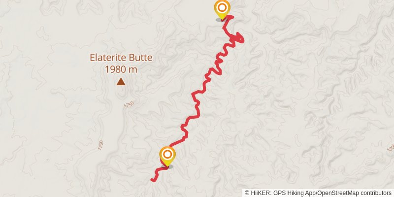 Lower South Fork Trail via Maze Overlook Trail stage 2 Map