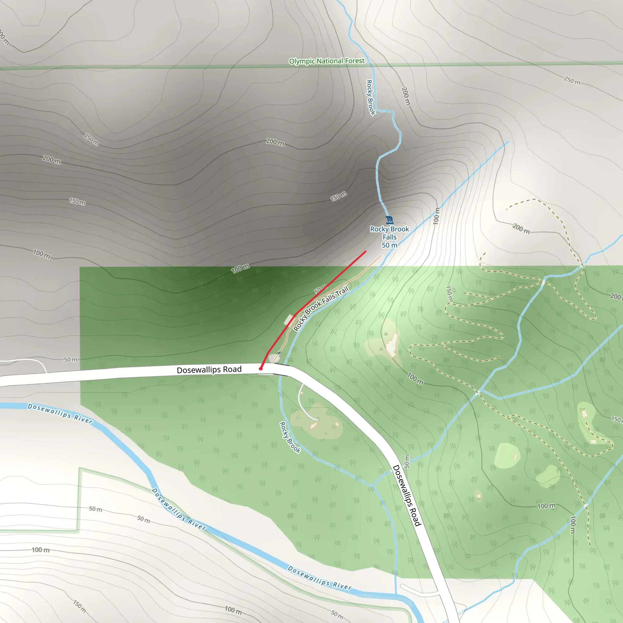 Rocky Brook Falls mobile static map